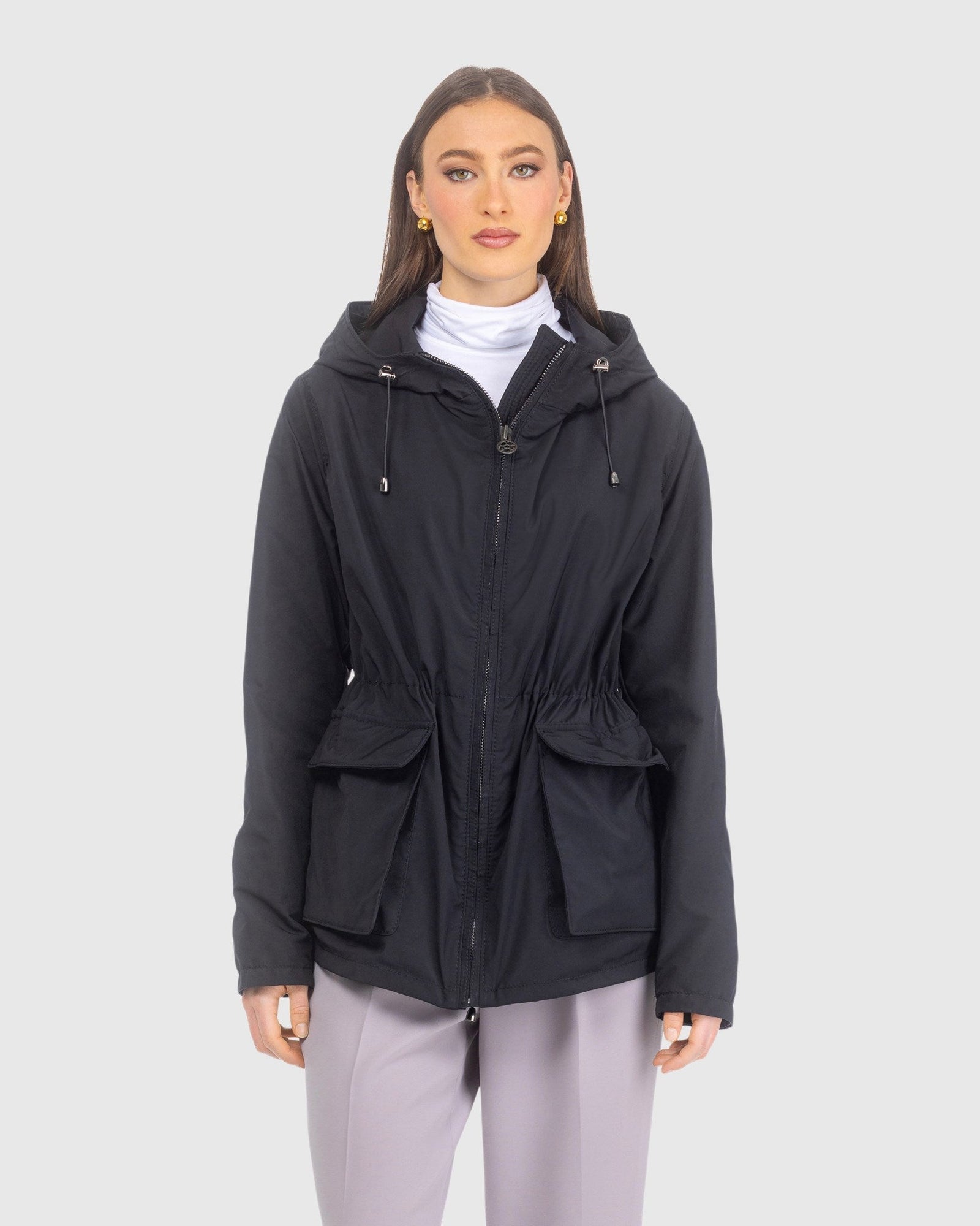 Lightweight Jacket With Hood | Black