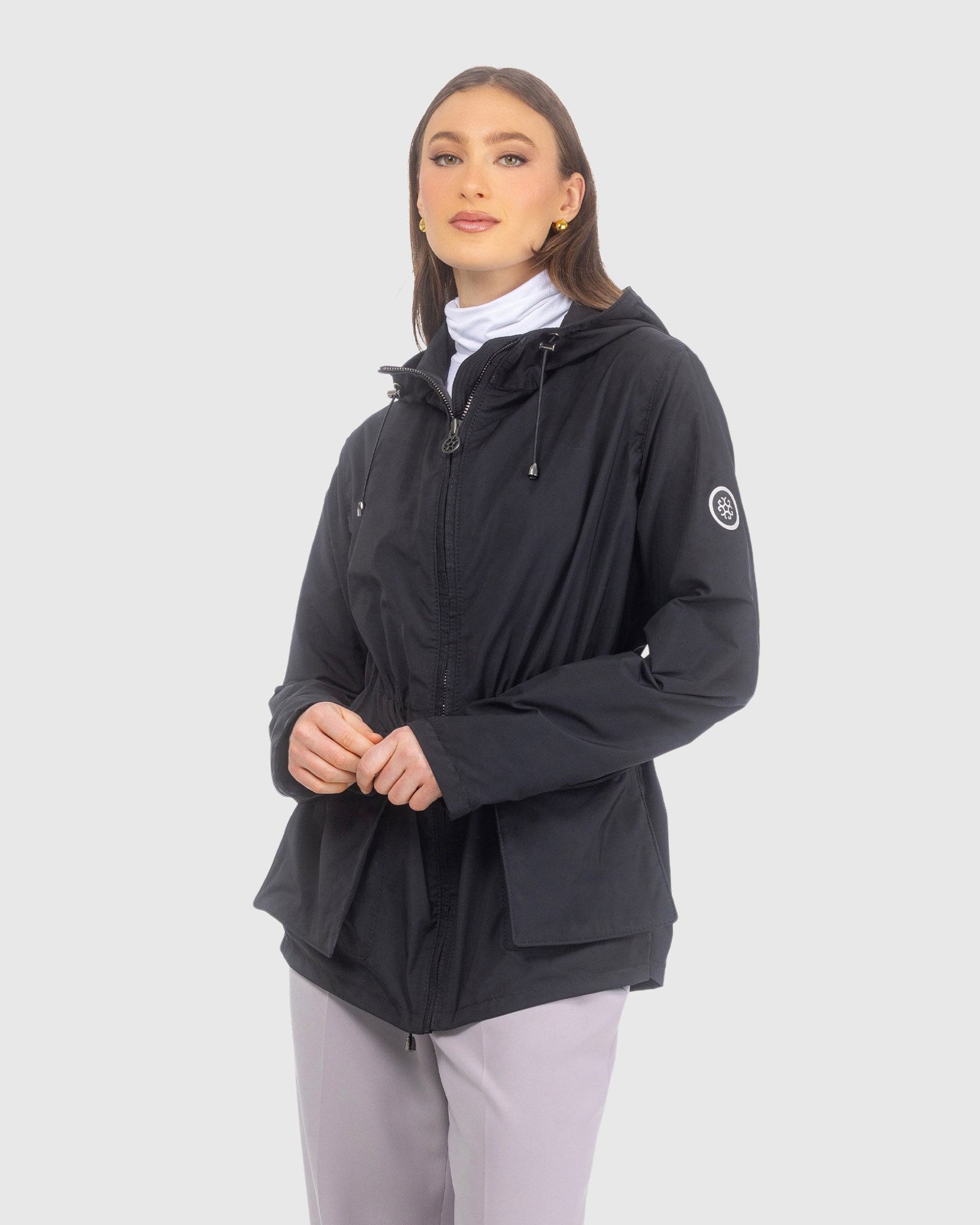 Lightweight Jacket With Hood | Black