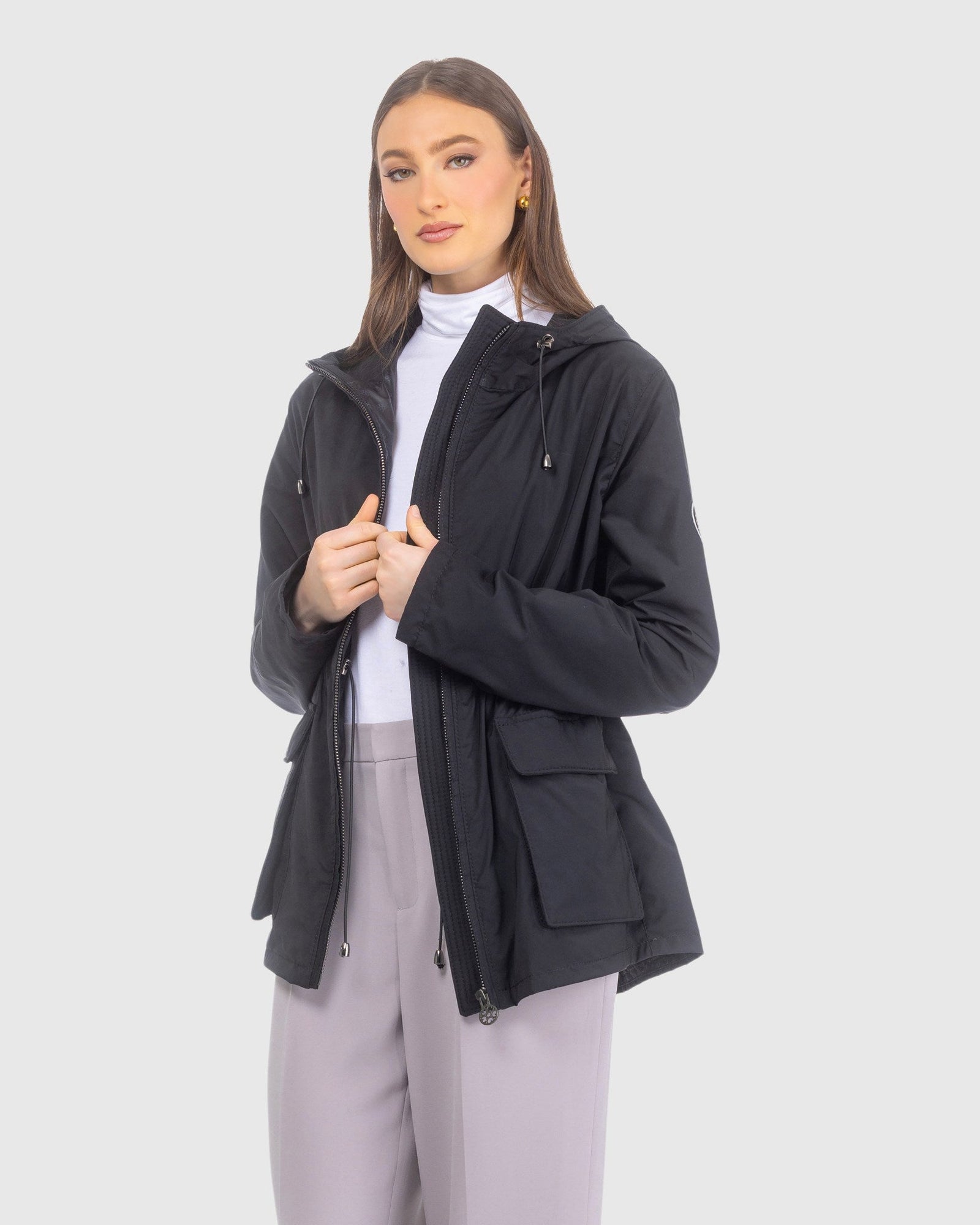 Lightweight Jacket With Hood | Black