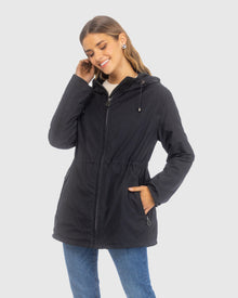 Lightweight Jacket With Zip Pockets & Hood | Black