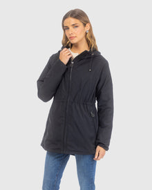 Lightweight Jacket With Zip Pockets & Hood | Black
