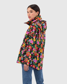 Lightweight Zip Jacket | Black Floral