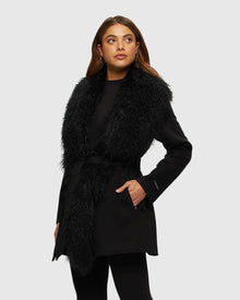 Loro Piana Cashmere & Wool Jacket With Select Lamb Trim | Black