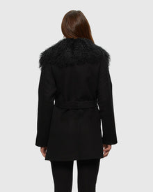 Loro Piana Cashmere & Wool Jacket With Select Lamb Trim | Black