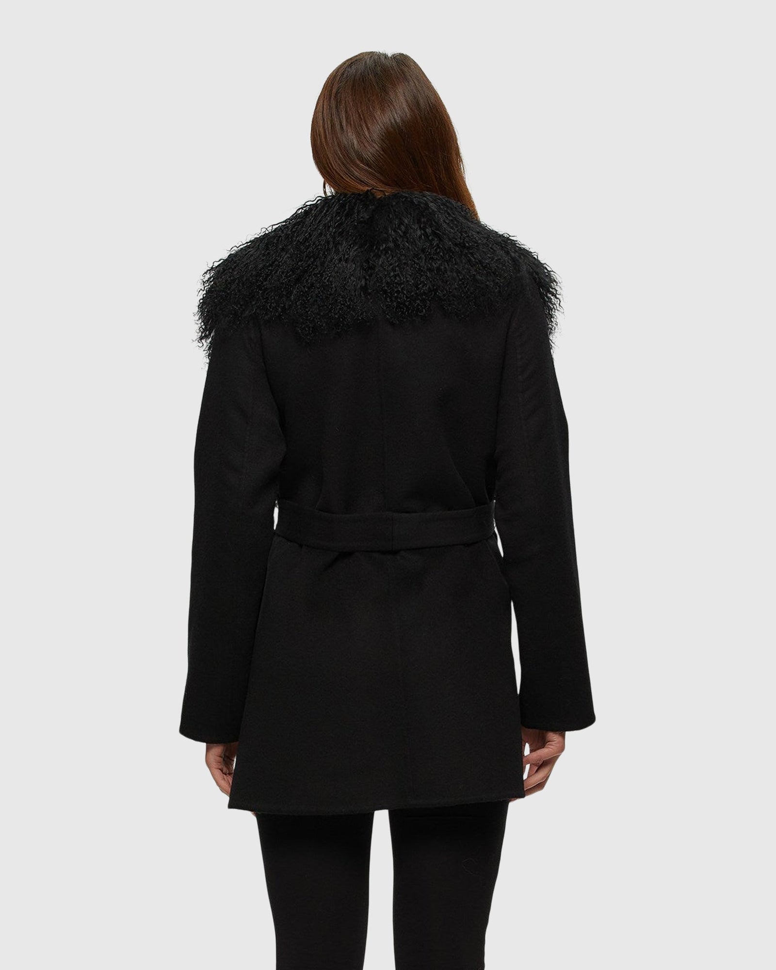 Loro Piana Cashmere & Wool Jacket With Select Lamb Trim | Black