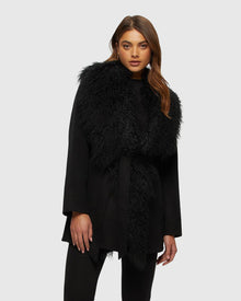 Loro Piana Cashmere & Wool Jacket With Select Lamb Trim | Black