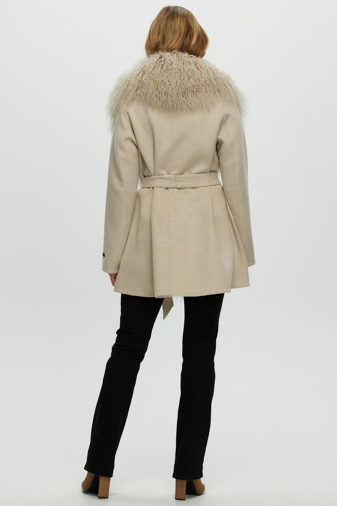 Loro Piana Cashmere & Wool Jacket With Select Lamb Trim | Women | Sand x Beige