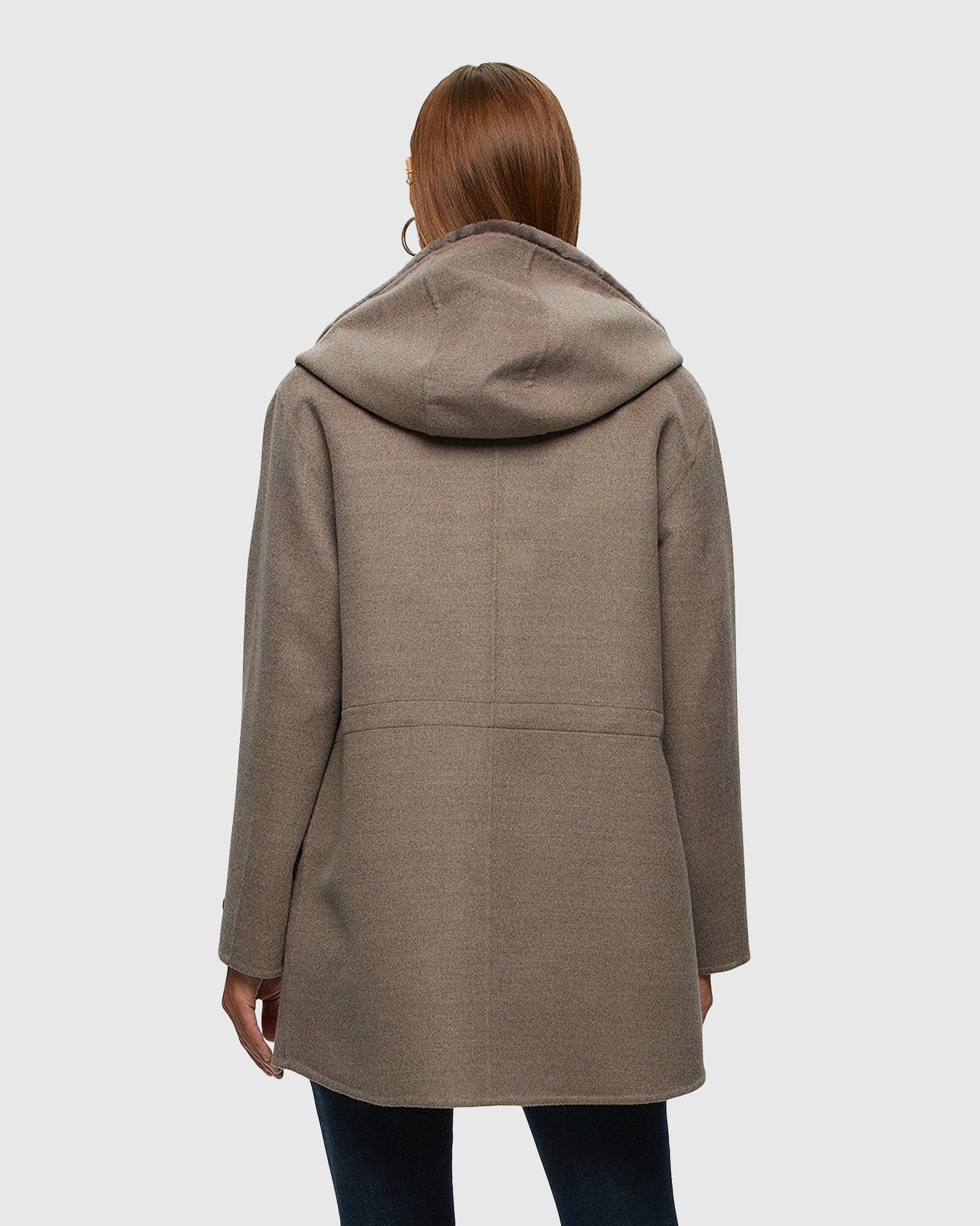 Loro Piana Cashmere & Wool Parka With Merino Shearling Lamb Hood Trim | Light Brown/Beige