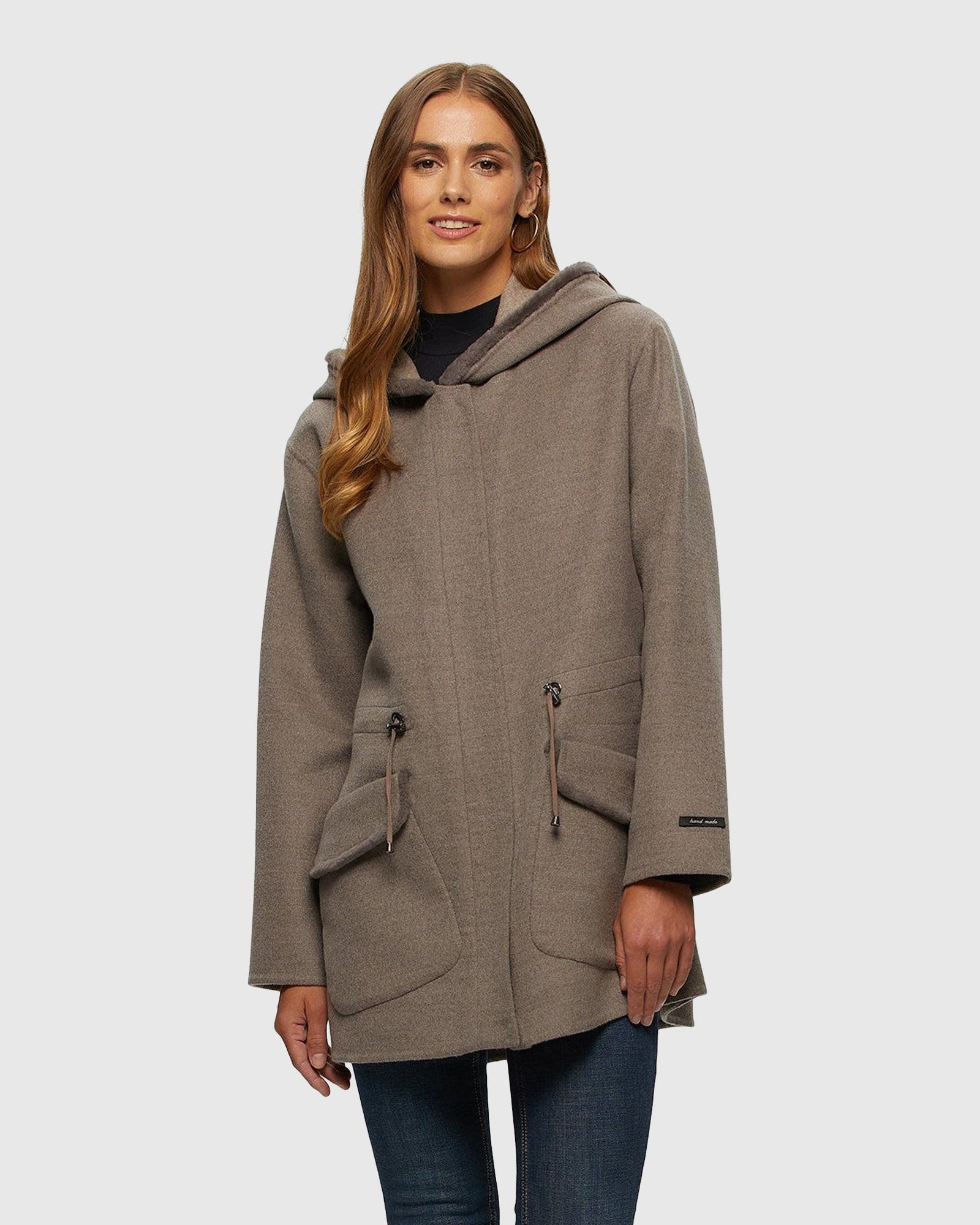 Loro Piana Cashmere & Wool Parka With Merino Shearling Lamb Hood Trim | Light Brown/Beige