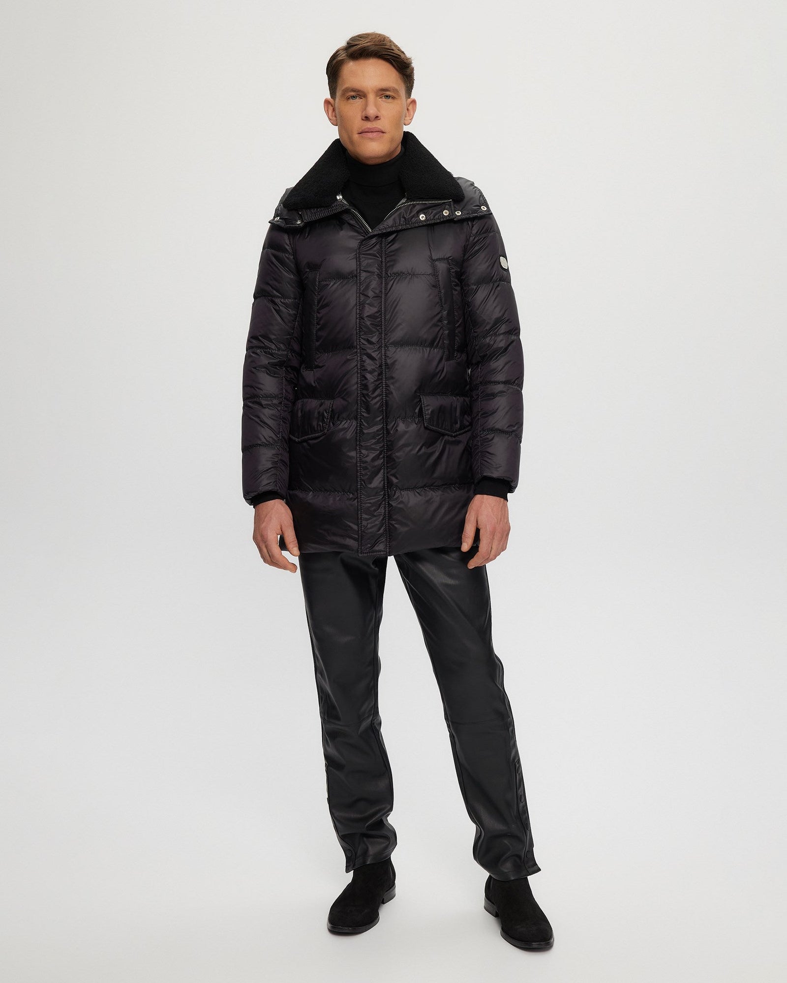 Après-Ski Parka With Detachable Select Shearling Lamb Trim | Men | Black x Black