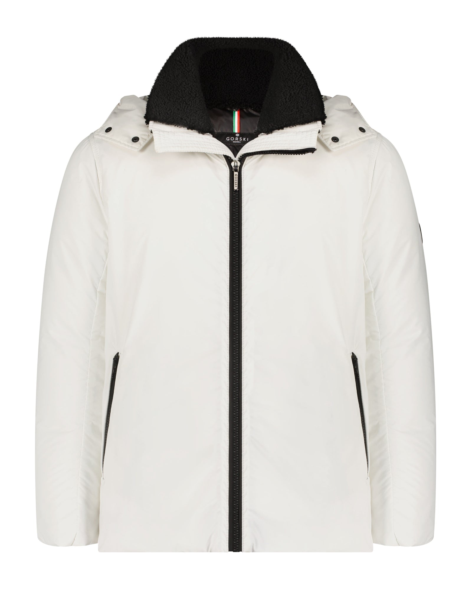 Après-Ski Parka With Detachable Shearling Lamb Trim | Men | White x Black