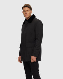 Men | Fabric Jacket With Select Shearling Lamb Lining | Black/Black