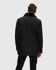 Men | Fabric Jacket With Select Shearling Lamb Lining | Black/Black