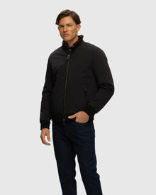 Men | Fabric Jacket With Shearling Lamb | Black