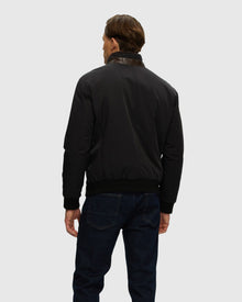 Men | Fabric Jacket With Shearling Lamb | Black