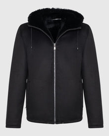 Men | Fabric Parka With Select Shearling Lamb Lining | Black