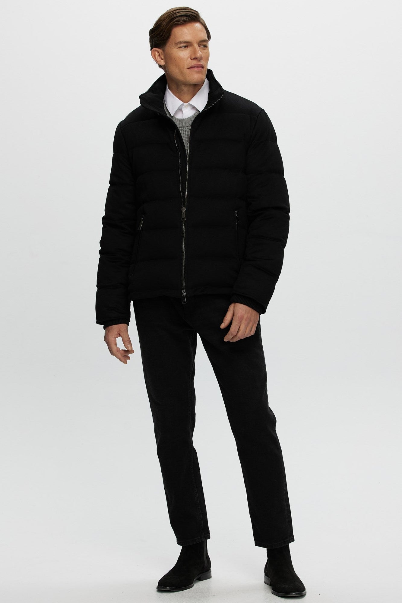 Loro Piana Cashmere Quilted Down Jacket | Men | Black