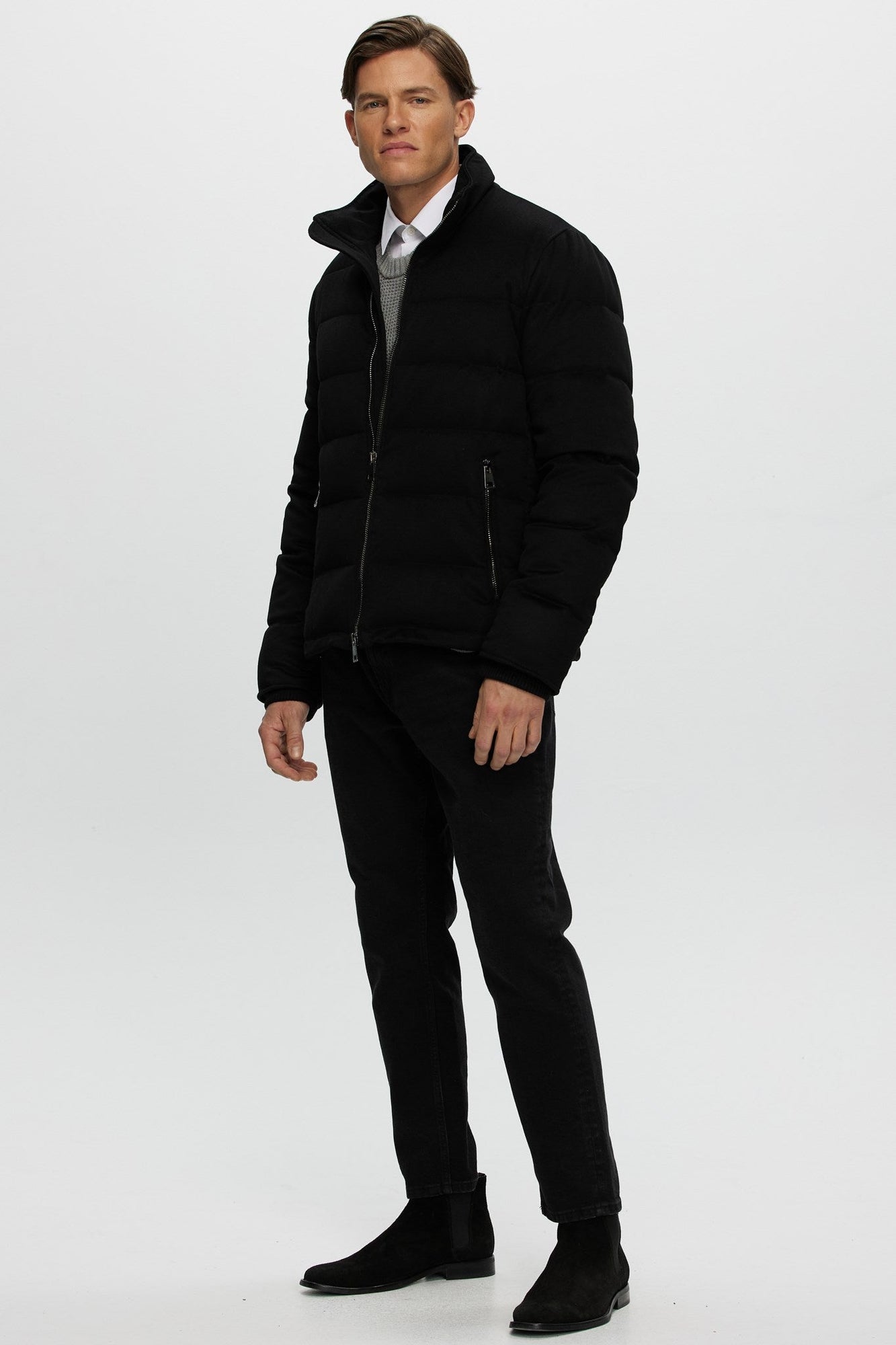 Loro Piana Cashmere Quilted Down Jacket | Men | Black