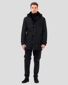 Merino Shearling Lamb Parka | Men | Black Pattern