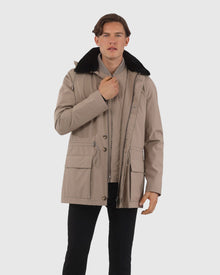 Men | Parka With Detachable Select Shearling Lamb Collar And Detachable Vest (2 Pcs) | Tan/Black