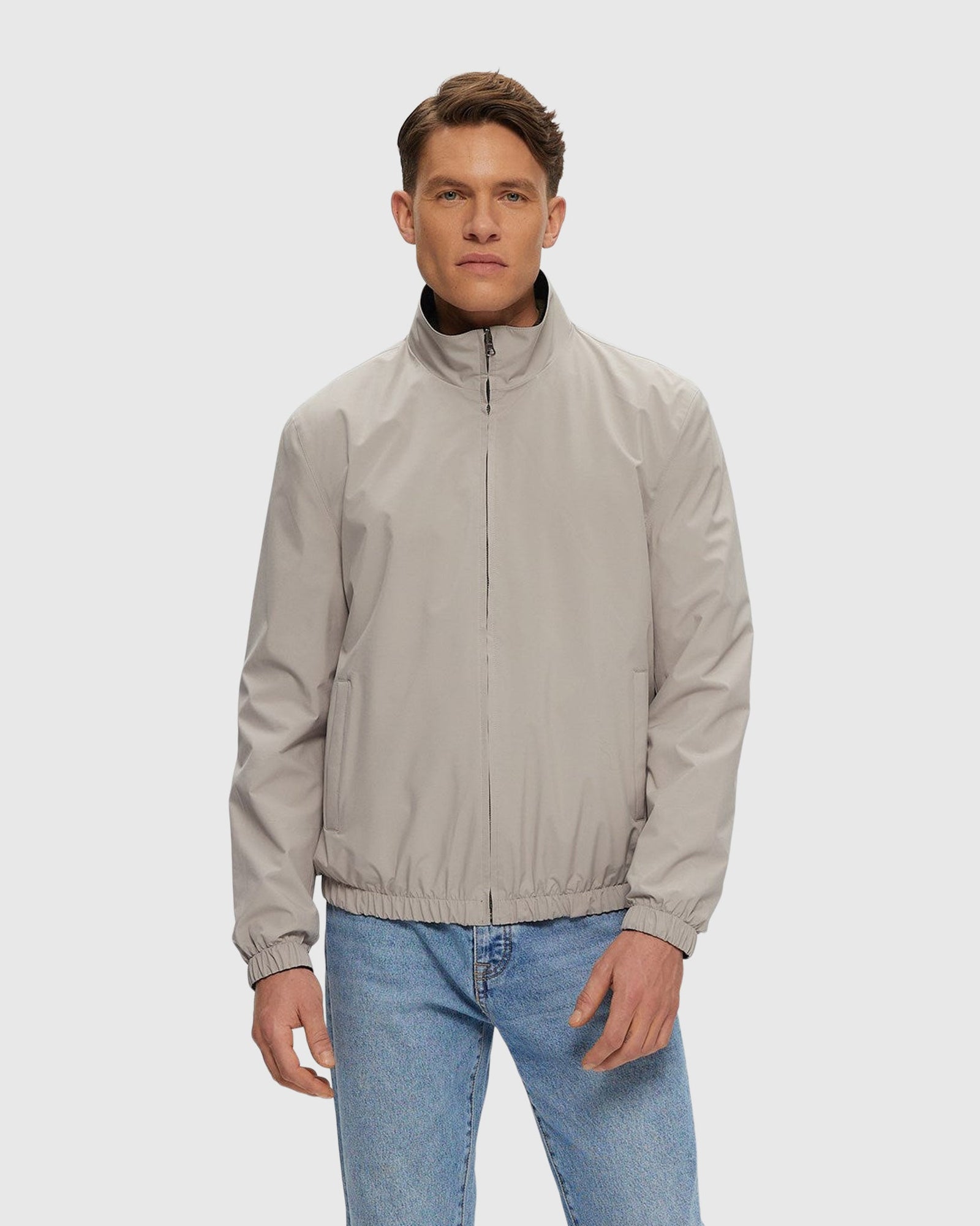 Men | Reversible Zip Jacket | Black/Light Beige