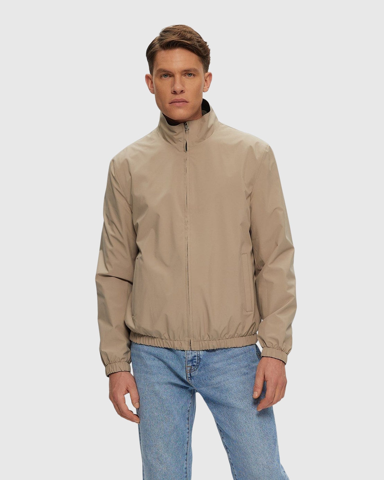 Men | Reversible Zip Jacket | Green/Beige