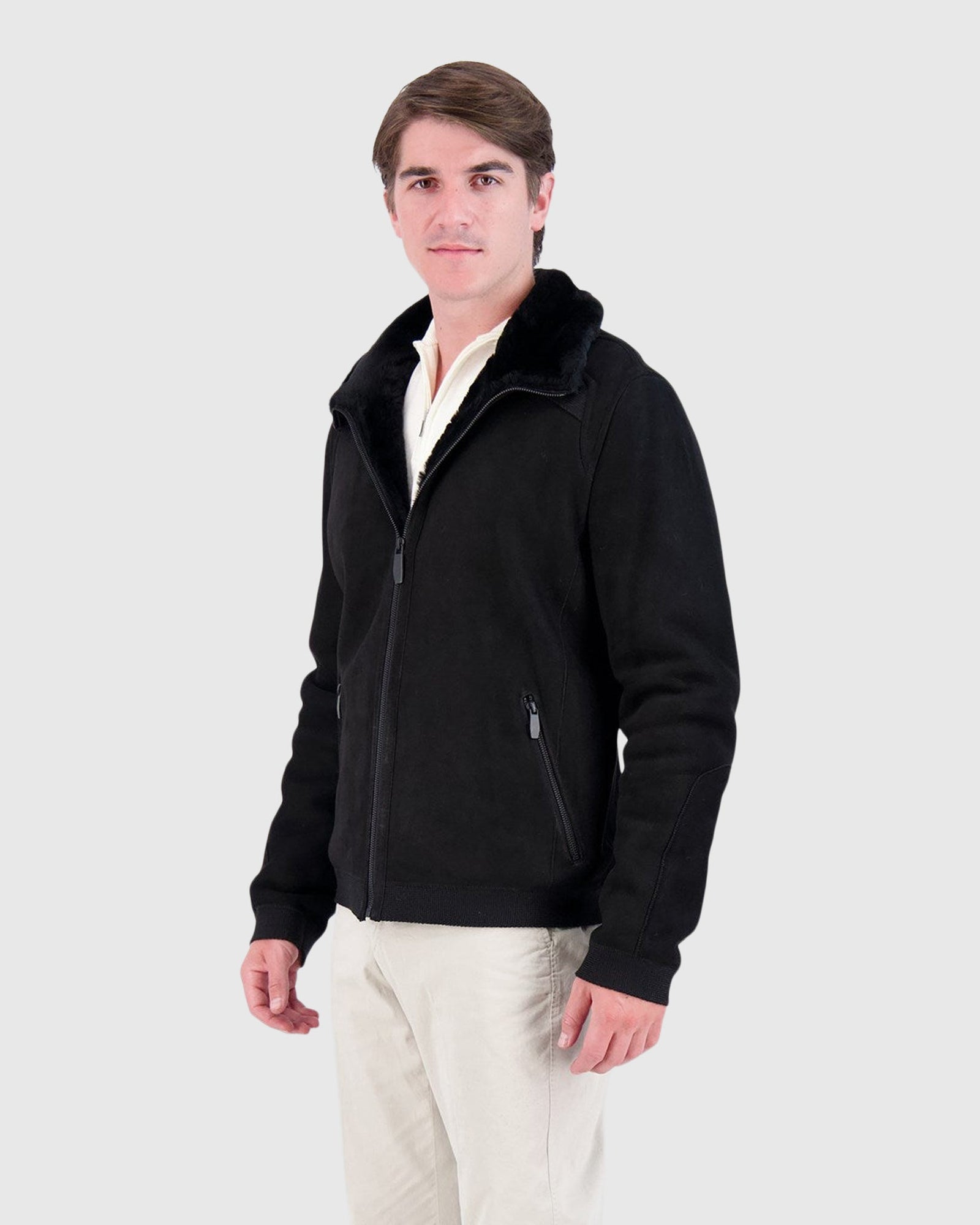 Men | Select Shearling Lamb Jacket | Black (V2)