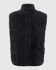 Men | Sheared Select Shearling Vest | Black