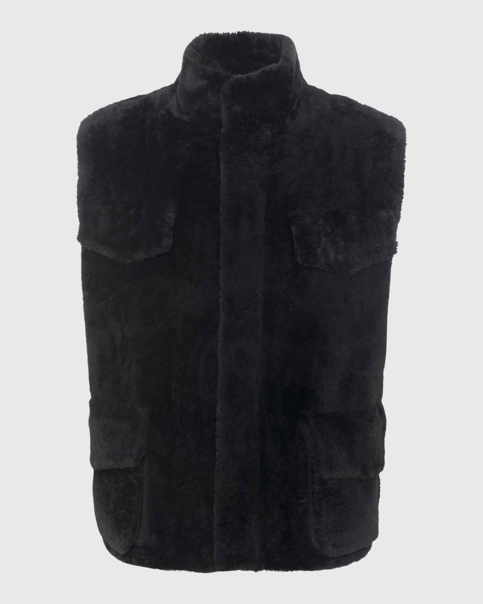 Men | Sheared Select Shearling Vest | Black