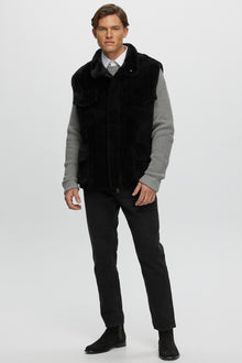 Sheared Select Shearling Vest | Men | Black