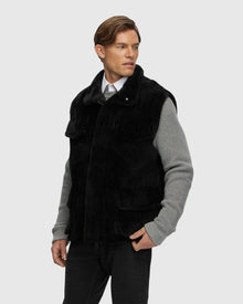 Men | Sheared Select Shearling Vest | Black