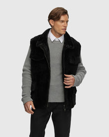 Men | Sheared Select Shearling Vest | Black