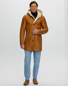 Shearling Lamb Parka | Men | Cognac