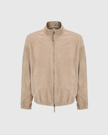 Men | Goat Suede Jacket Reversible To Polyester | Beige/Beige