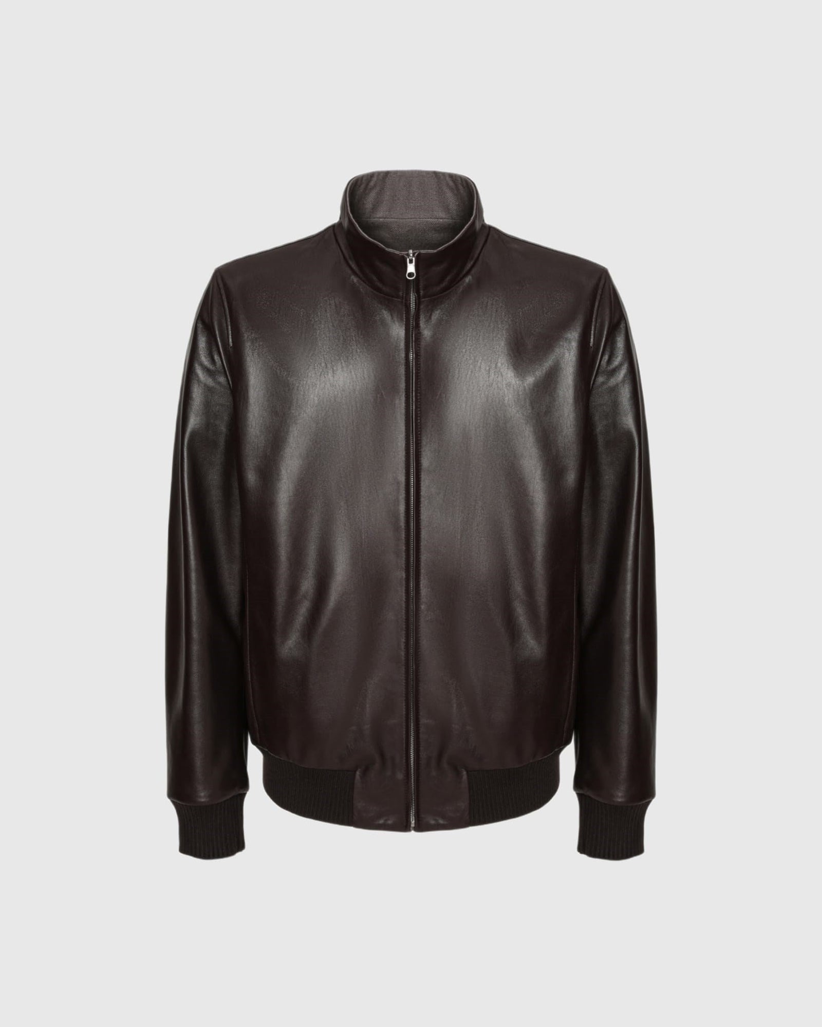 Men | Nappa Leather Jacket Reversible To Loro Piana Cashmere & Wool | Dark Brown/Taupe