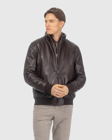 Men | Nappa Leather Jacket Reversible To Loro Piana Cashmere & Wool | Dark Brown/Taupe