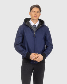 Men | Nappa Leather Parka Reversible To Loro Piana Cashmere & Wool | Black/Navy