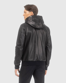 Men | Nappa Leather Parka Reversible To Loro Piana Cashmere & Wool | Black/Navy