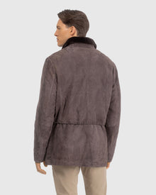Men | Suede Jacket With Select Shearling Lamb Lining | Dark Brown