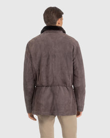 Men | Suede Jacket With Select Shearling Lamb Lining | Dark Brown