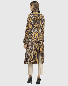 Metis Suede Belted Trench Coat | Ocelo Print