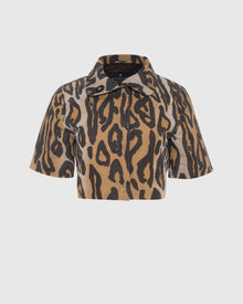 Metis Suede Bolero With Cropped Sleeves | Ocelo Print