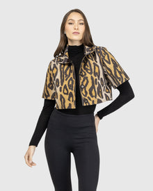 Metis Suede Bolero With Cropped Sleeves | Ocelo Print