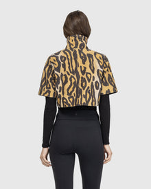 Metis Suede Bolero With Cropped Sleeves | Ocelo Print