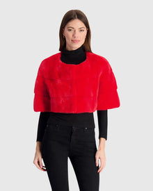 Mink Bolero | Red