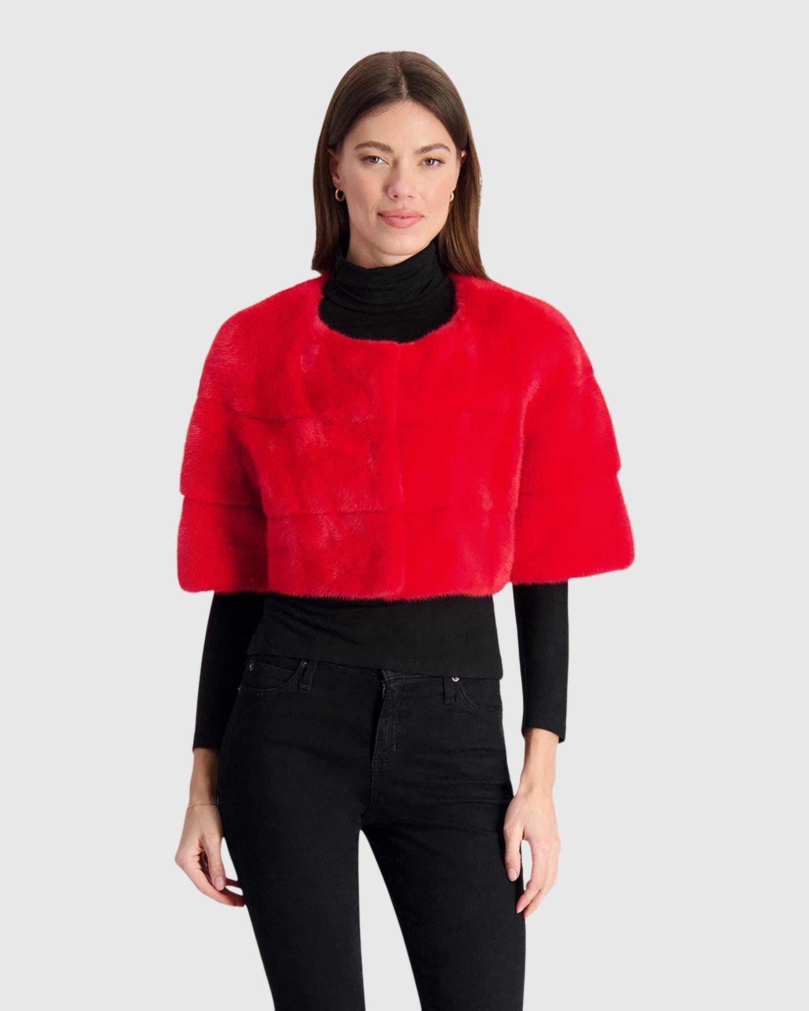 Mink Bolero | Red
