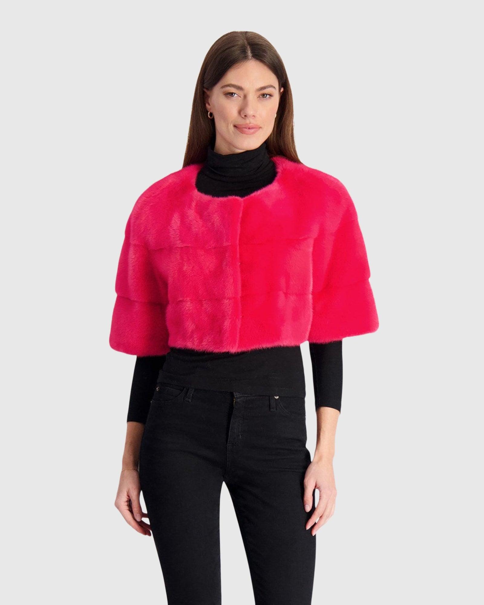 Mink Bolero | Fuschia