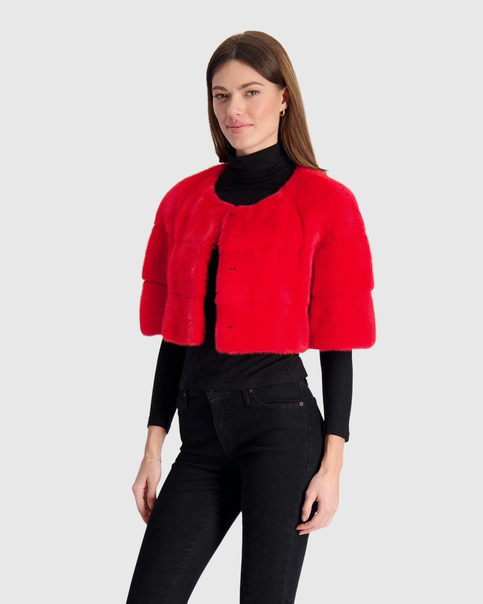 Mink Bolero | Red