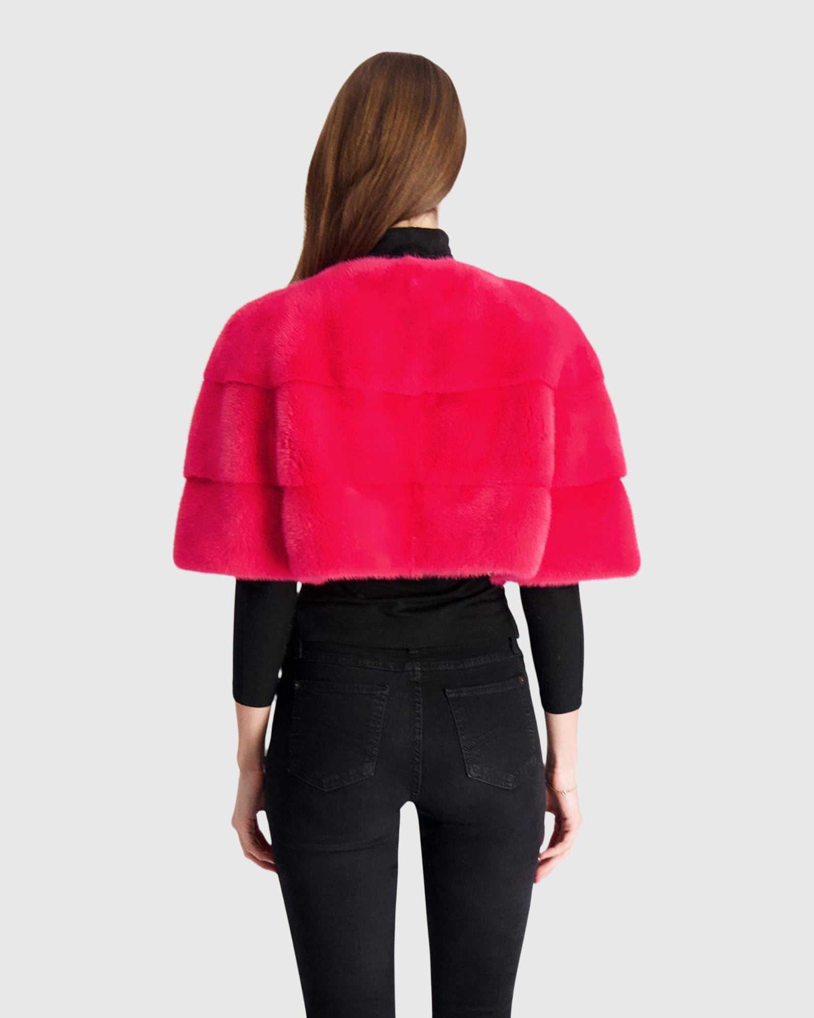 Mink Bolero | Fuschia