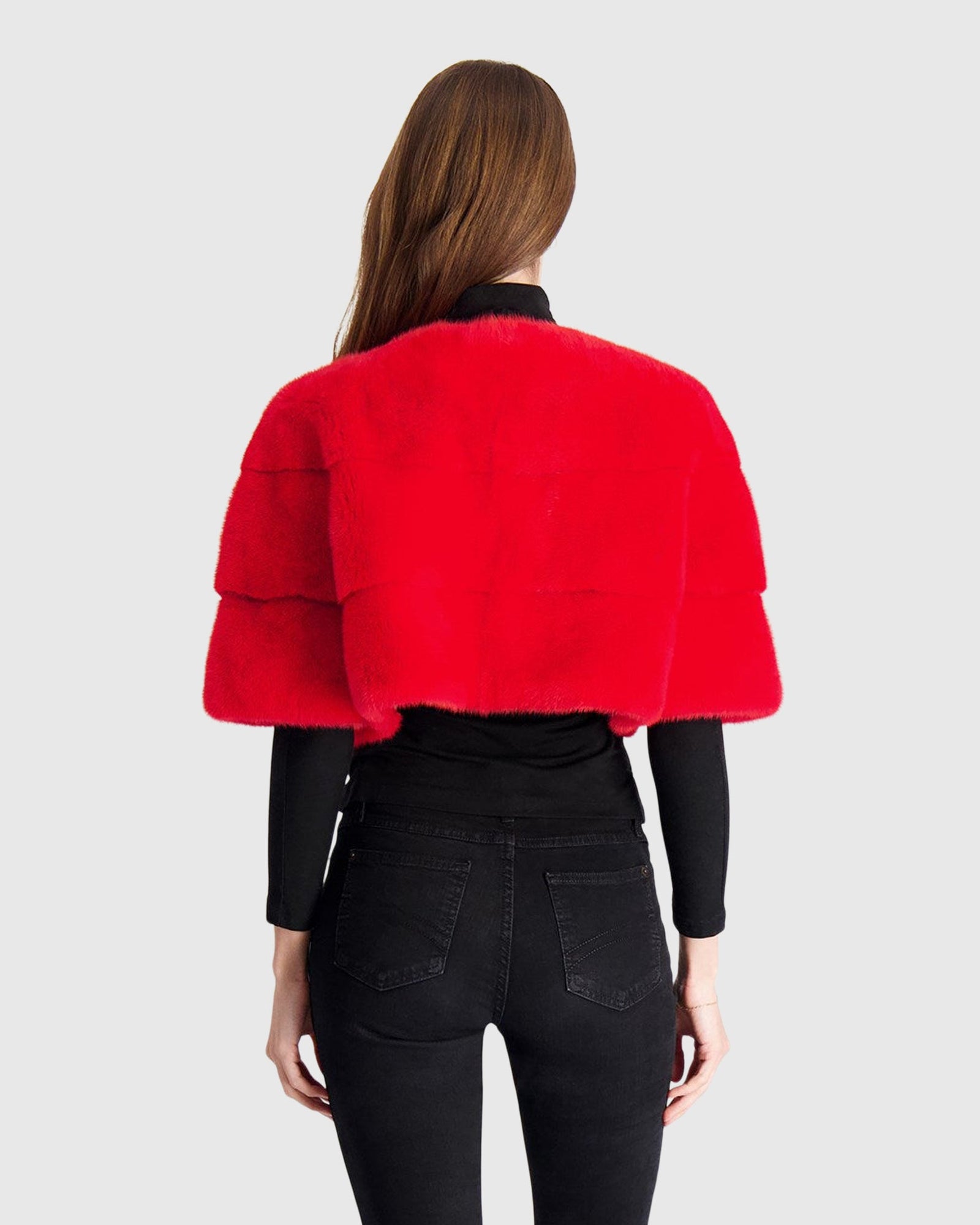 Mink Bolero | Red